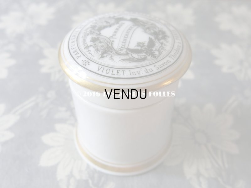 画像7: アンティーク クリームポット POMMADE REGENERATRICE PARFUMERIE DE LA REINE DES ABEILLES - VIOLET PARIS -