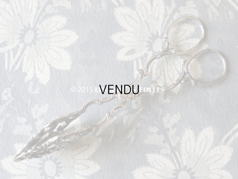 画像4: アンティーク ケーキトング 薔薇模様 シルバー製