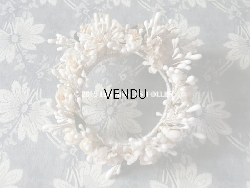 画像4: アンティーク ドール用 ワックスフラワーのヘッドリース ティアラ