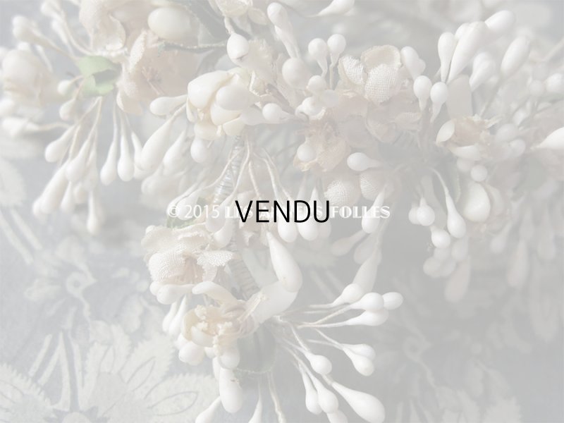 画像9: アンティーク ドール用 ワックスフラワーのヘッドリース ティアラ