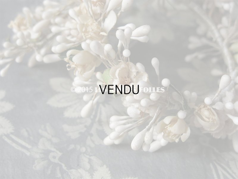 画像5: アンティーク ドール用 ワックスフラワーのヘッドリース ティアラ