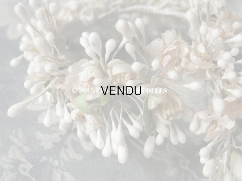 画像7: アンティーク ドール用 ワックスフラワーのヘッドリース ティアラ