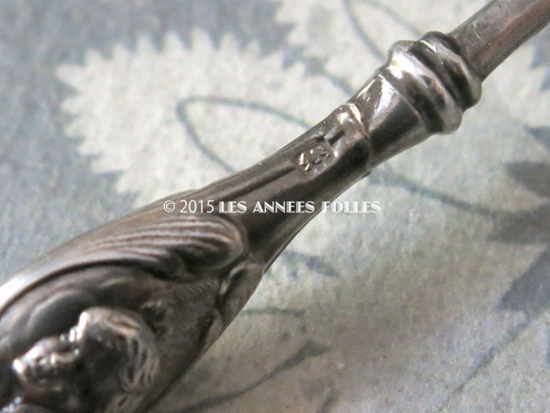 画像12: アンティーク  英国製 シルバー製 天使の小さなかぎ針 シャトレーヌ用 