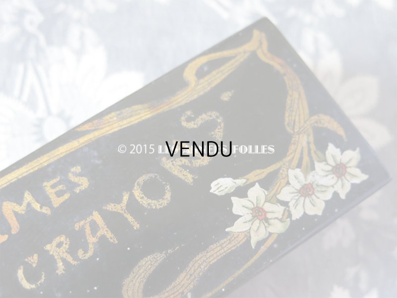 画像5: 19世紀末 アンティーク 白百合のペンケース PLUMES & CRAYONS