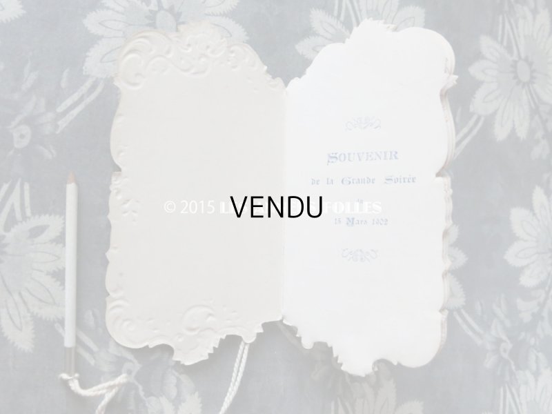 画像11: 1902年 アンティーク 舞踏会の手帳 ペンシル付 CARNET DE BAL カルネ・ド・バル