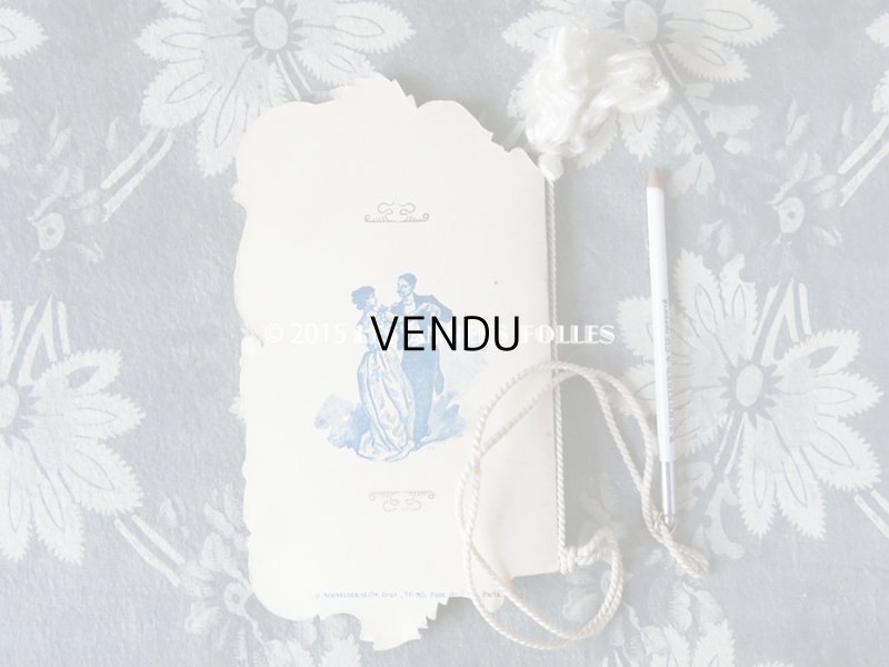 画像3: 1902年 アンティーク 舞踏会の手帳 ペンシル付 CARNET DE BAL カルネ・ド・バル