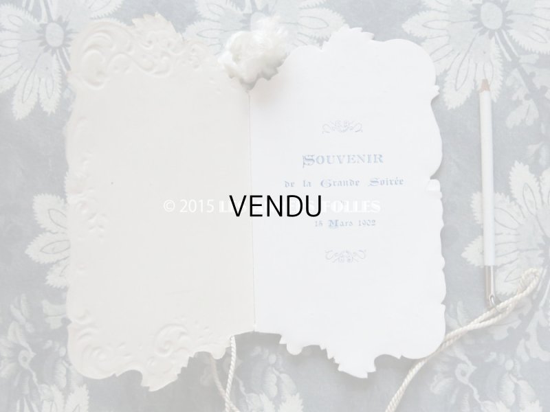 画像4: 1902年 アンティーク 舞踏会の手帳 ペンシル付 CARNET DE BAL カルネ・ド・バル