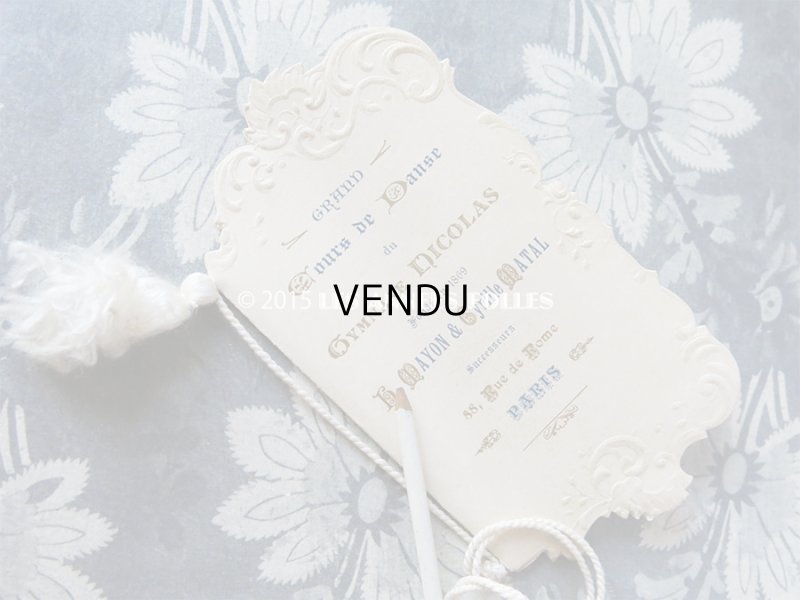 画像8: 1902年 アンティーク 舞踏会の手帳 ペンシル付 CARNET DE BAL カルネ・ド・バル