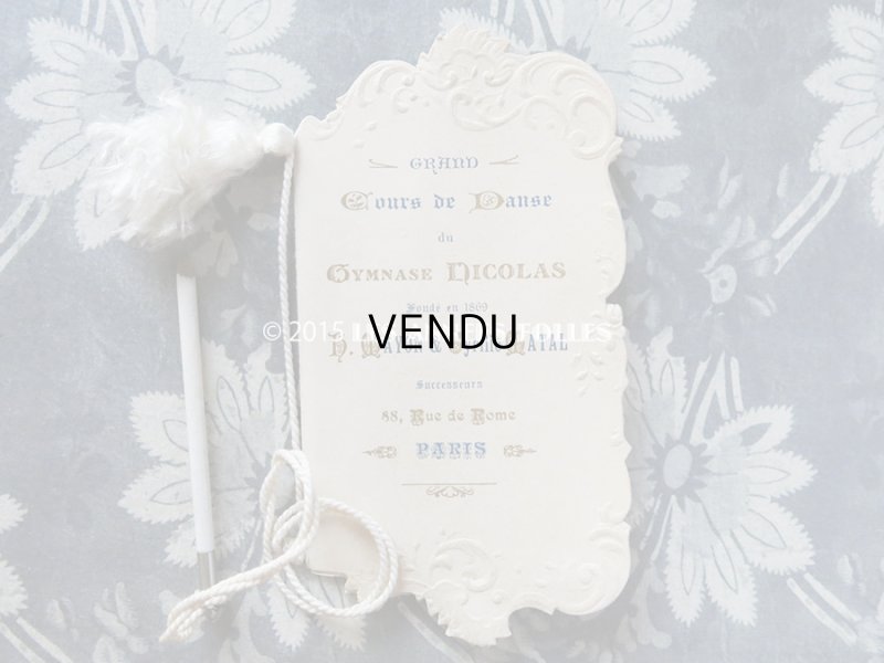 画像9: 1902年 アンティーク 舞踏会の手帳 ペンシル付 CARNET DE BAL カルネ・ド・バル