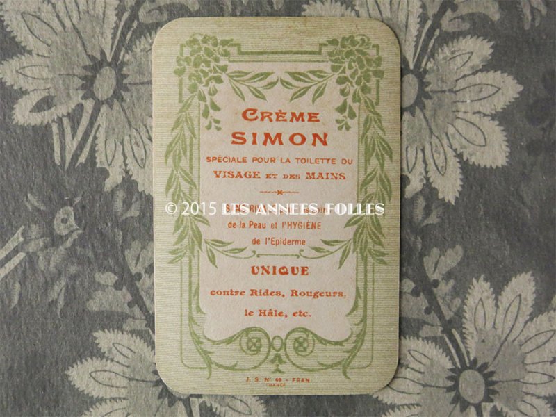 画像2: 1900年代 アンティーク パフュームカード  - CREME SIMON PARIS -