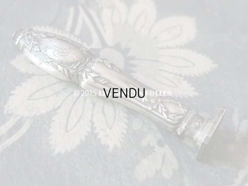 画像3: 19世紀末 アンティーク シルバー製 小さな シーリングスタンプ モノグラム入り『MD』