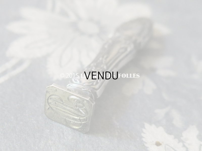 画像5: 19世紀末 アンティーク シルバー製 小さな シーリングスタンプ モノグラム入り『MD』