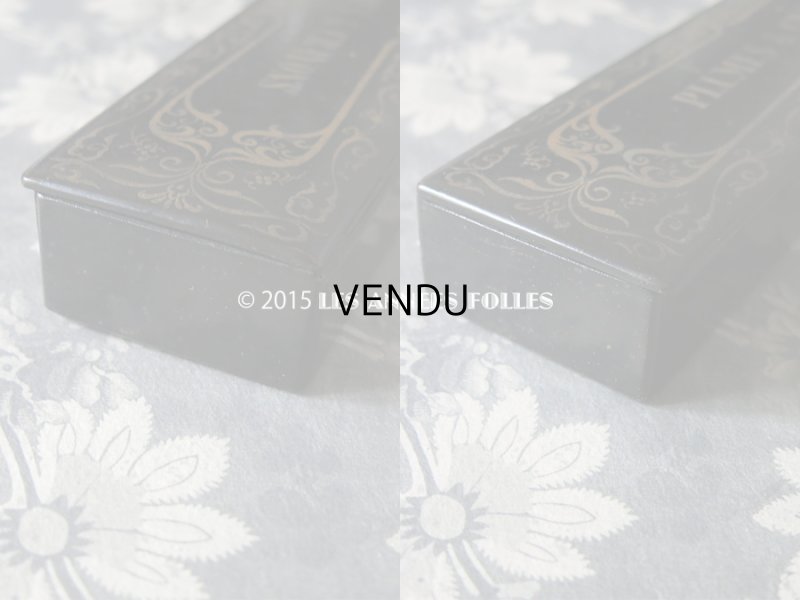 画像7: 19世紀 アンティーク ペンケース パピエマシェ PLUMES & CRAYONS