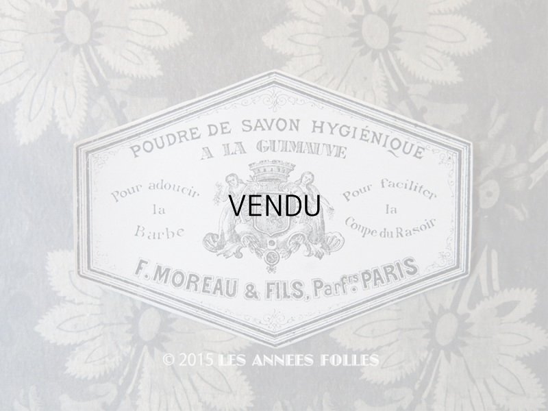画像1: アンティーク パウダーソープのラベル POUDRE DE SAVON HYGIENIQUE A LA GUIMAUVE - F.MOREAU & FILS PARIS -