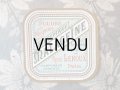 1899年 アンティーク パウダーボックスのラベル POUDRE MALACEINE - RENE LEROUX PARIS -