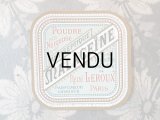 1899年 アンティーク パウダーボックスのラベル POUDRE MALACEINE - RENE LEROUX PARIS -