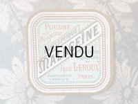 1899年 アンティーク パウダーボックスのラベル POUDRE MALACEINE - RENE LEROUX PARIS -