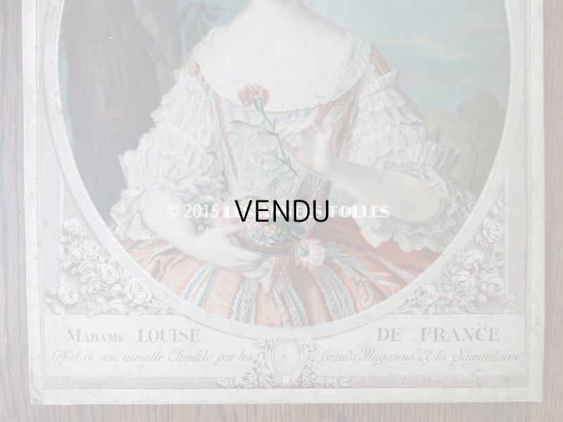 画像5: 1911年代 アンティーク カレンダー MADAME LOUISE DE FRANCE - GRANDS MAGASINS DE LA  SAMARITAINE -