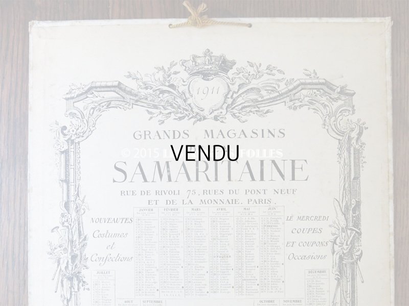 画像6: 1911年代 アンティーク カレンダー MADAME LOUISE DE FRANCE - GRANDS MAGASINS DE LA  SAMARITAINE -