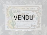 アンティーク 百合のパフュームラベル LOTION VEGETALE AU LIS D'OR - DAUBIGNY PARIS -