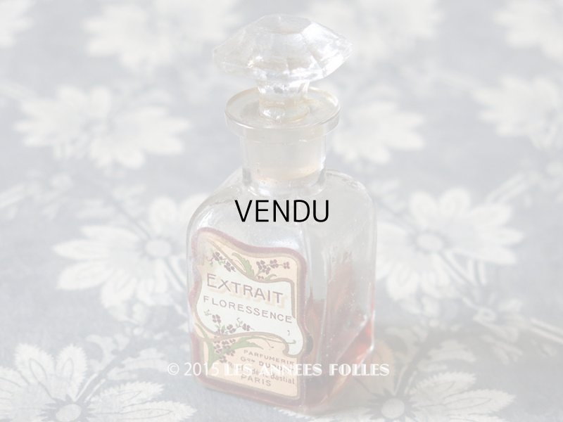 画像1: 1900年代 アンティーク パフュームボトル 香水瓶 EXTRAIT FLORESSENCE - PARFUMERIE DUPONT PARIS -