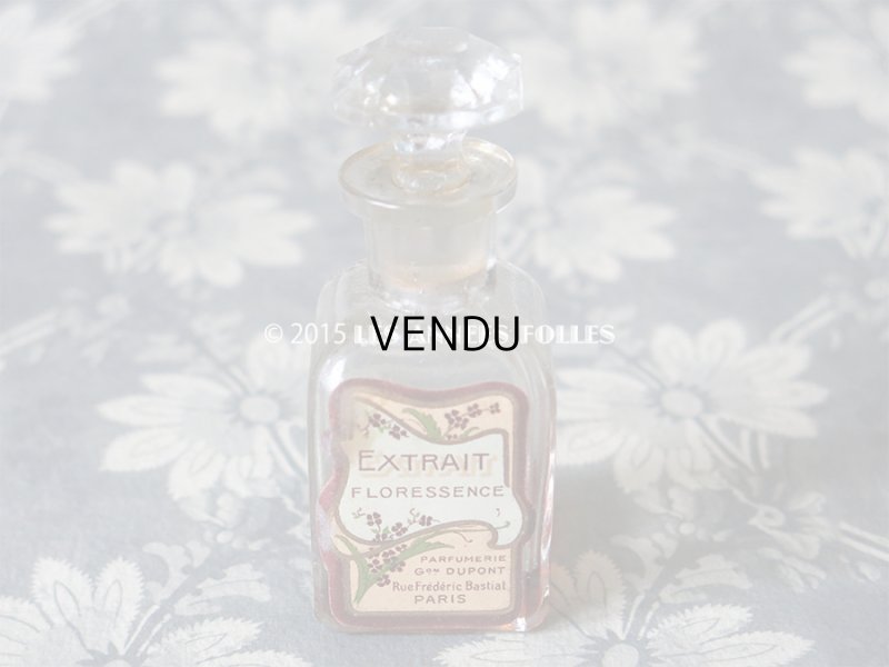 画像2: 1900年代 アンティーク パフュームボトル 香水瓶 EXTRAIT FLORESSENCE - PARFUMERIE DUPONT PARIS -