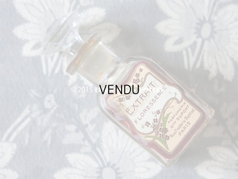 画像3: 1900年代 アンティーク パフュームボトル 香水瓶 EXTRAIT FLORESSENCE - PARFUMERIE DUPONT PARIS -