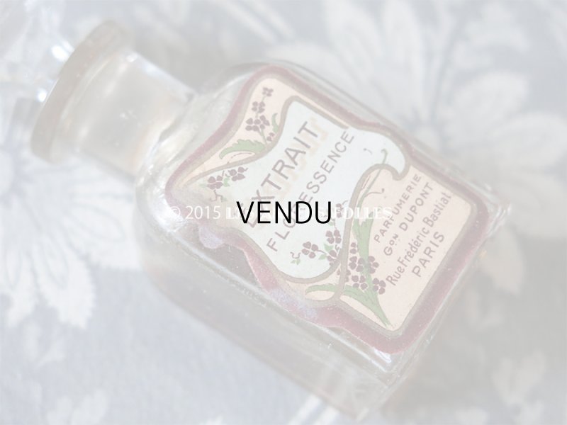 画像8: 1900年代 アンティーク パフュームボトル 香水瓶 EXTRAIT FLORESSENCE - PARFUMERIE DUPONT PARIS -