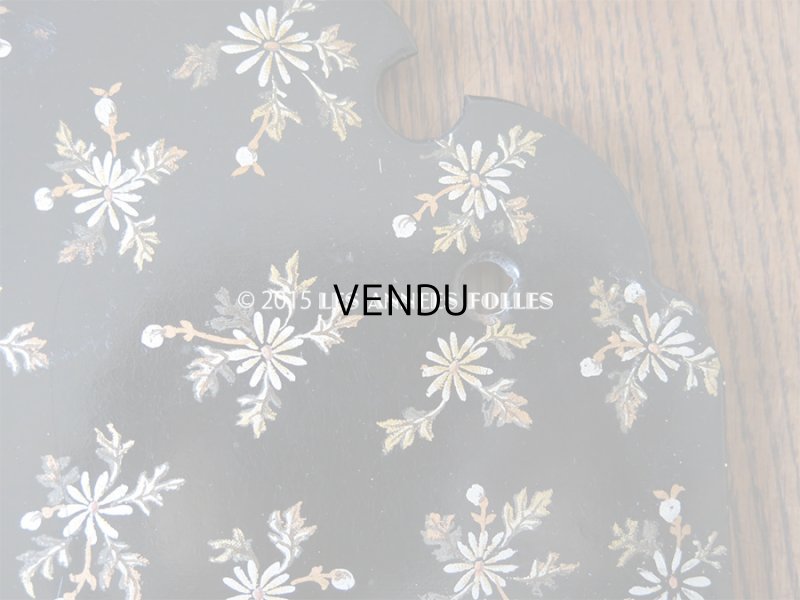 画像11: 19世紀 アンティーク ナポレオン3世 パピエマシェ レターボックス 花模様