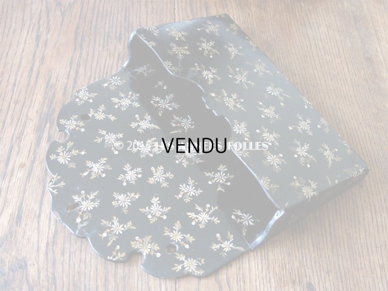 画像3: 19世紀 アンティーク ナポレオン3世 パピエマシェ レターボックス 花模様