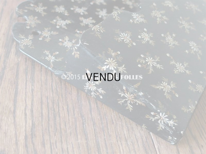 画像6: 19世紀 アンティーク ナポレオン3世 パピエマシェ レターボックス 花模様