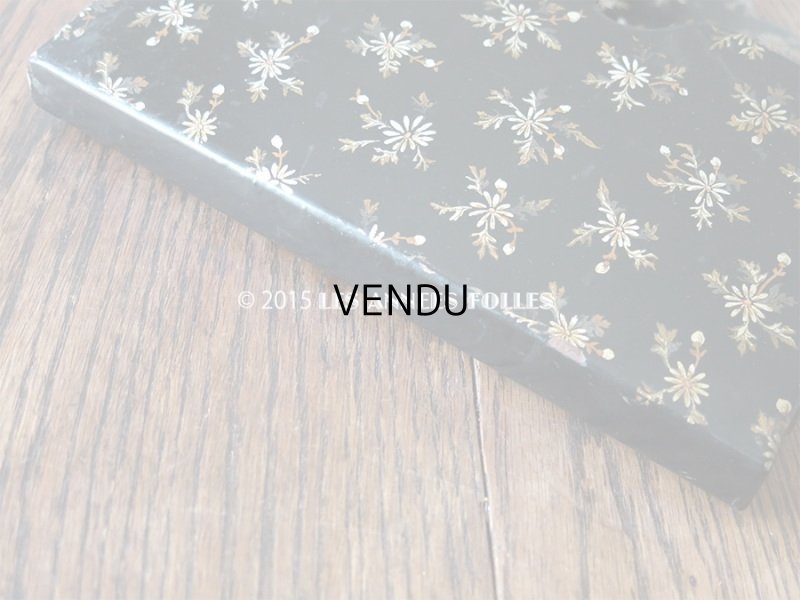 画像8: 19世紀 アンティーク ナポレオン3世 パピエマシェ レターボックス 花模様