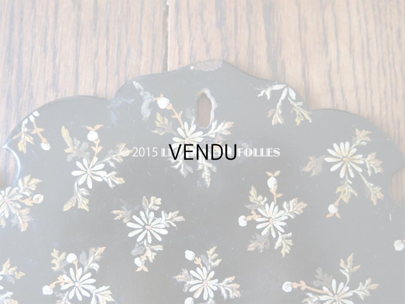 画像10: 19世紀 アンティーク ナポレオン3世 パピエマシェ レターボックス 花模様