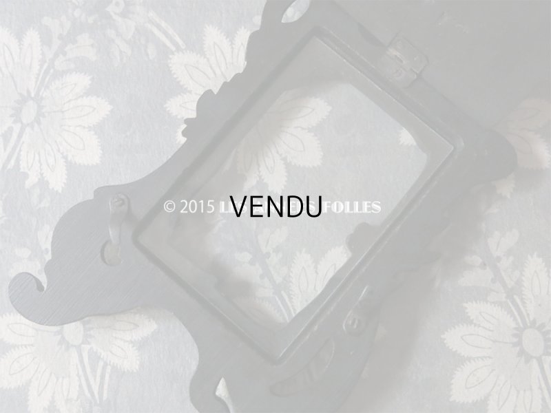 画像7: 19世紀 アンティーク ナポレオン3世 木製 黒いフォトフレーム