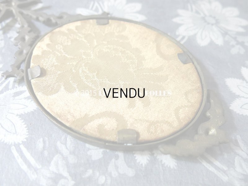 画像7: アンティーク メタル製 フォトフレーム リボン&薔薇のガーランド ガラスドーム