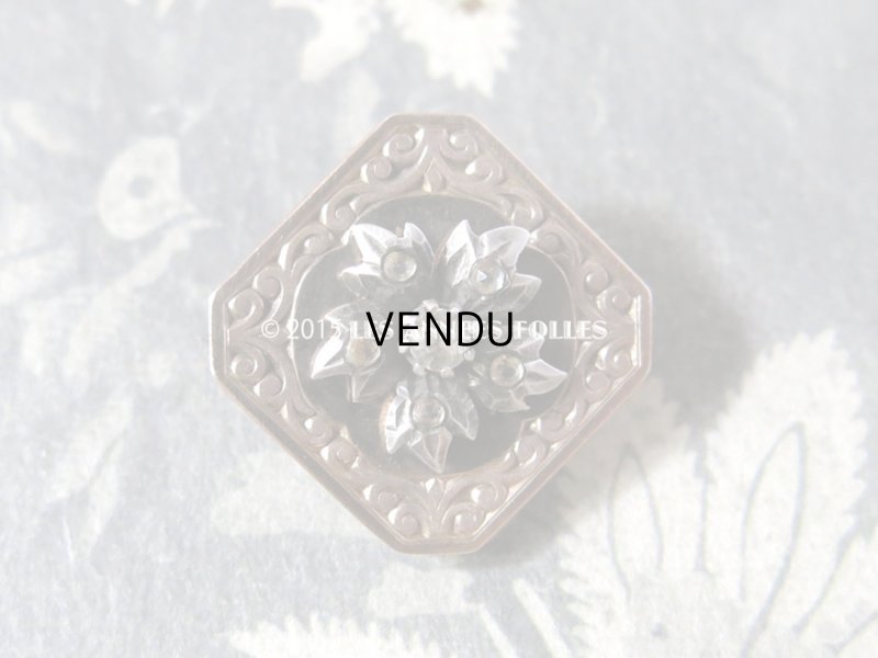 画像3: 19世紀 アンティーク ナポレオン3世 シルバー製 ピンクゴールド コーティング 小さなブローチ