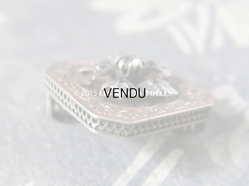 画像4: 19世紀 アンティーク ナポレオン3世 シルバー製 ピンクゴールド コーティング 小さなブローチ