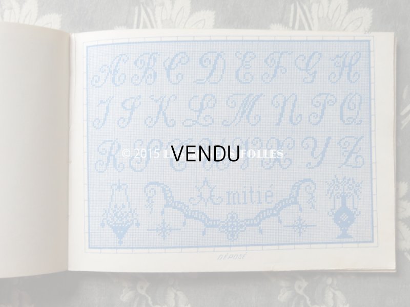 画像13: 19世紀末 アンティーク ボンマルシェ クロスステッチ & イニシャル モノグラム 刺繍図案帳 MANUELE DE MARQUES & BRODERIES N 148 -AU BON MARCHE-