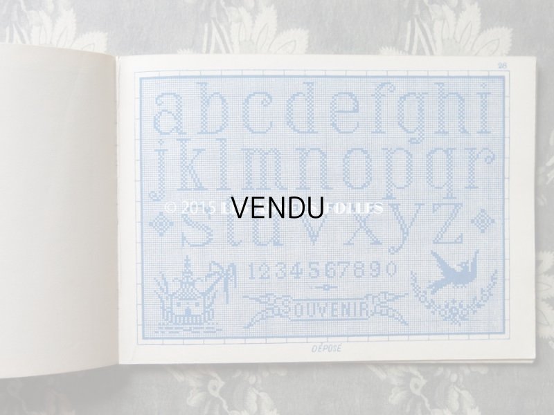 画像12: 19世紀末 アンティーク ボンマルシェ クロスステッチ & イニシャル モノグラム 刺繍図案帳 MANUELE DE MARQUES & BRODERIES N 148 -AU BON MARCHE-