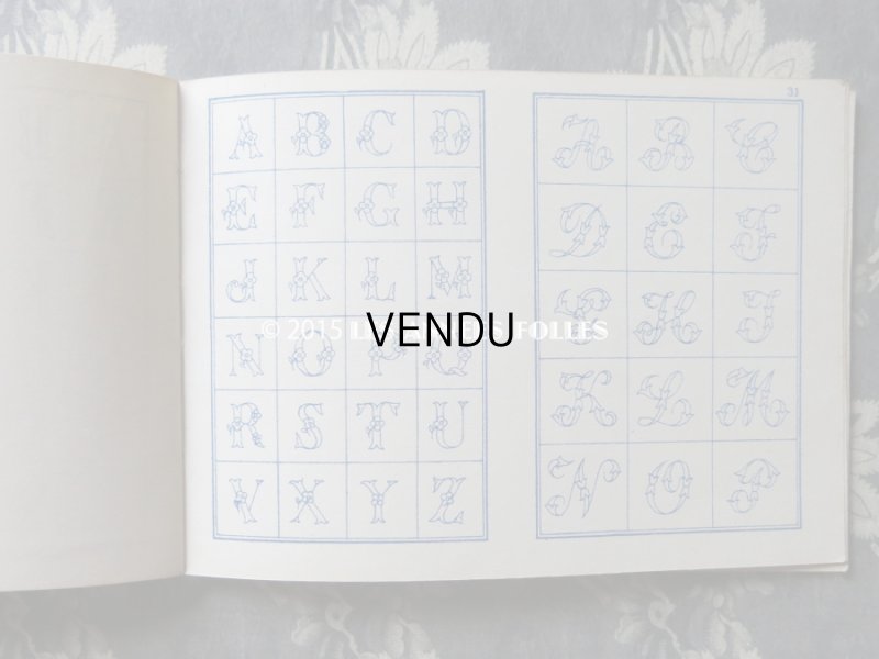 画像14: 19世紀末 アンティーク ボンマルシェ クロスステッチ & イニシャル モノグラム 刺繍図案帳 MANUELE DE MARQUES & BRODERIES N 148 -AU BON MARCHE-