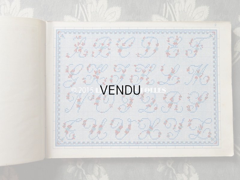 画像6: 19世紀末 アンティーク ボンマルシェ クロスステッチ & イニシャル モノグラム 刺繍図案帳 MANUELE DE MARQUES & BRODERIES N 148 -AU BON MARCHE-