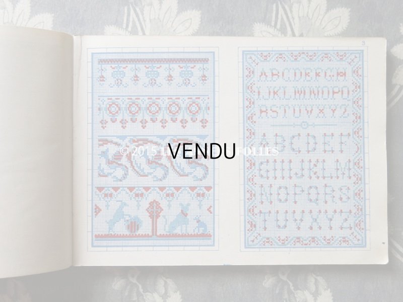 画像4: 19世紀末 アンティーク ボンマルシェ クロスステッチ & イニシャル モノグラム 刺繍図案帳 MANUELE DE MARQUES & BRODERIES N 148 -AU BON MARCHE-