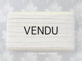 未使用 1900年代 アンティーク 刺繍入りレース 