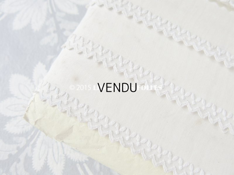 画像6: 未使用 1900年代 アンティーク 刺繍入りレース ラベル付