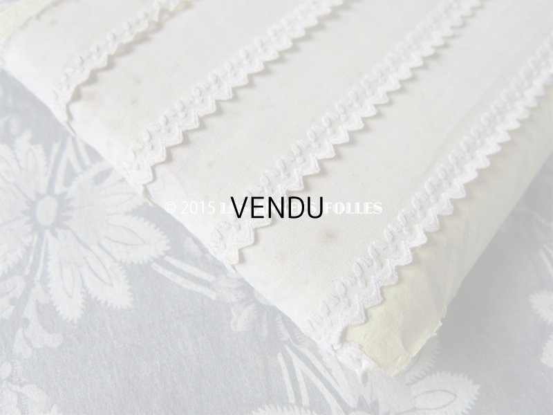 画像5: 未使用 1900年代 アンティーク 刺繍入りレース ラベル付