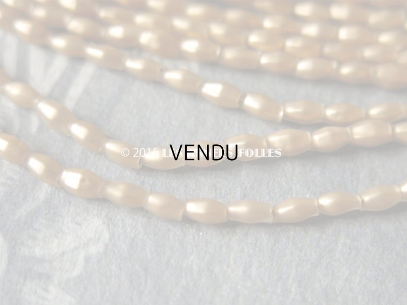 画像6: 1930年代 アンティーク ルスレ社 吹きガラス製 ビーズ ゴールド 840ピース スフレビーズ オーバル型 4×2mm- MAISON ROUSSELET-