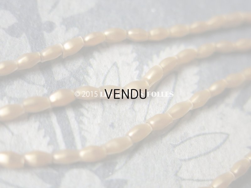 画像5: 1930年代 アンティーク ルスレ社 吹きガラス製 ビーズ ゴールド 840ピース スフレビーズ オーバル型 4×2mm- MAISON ROUSSELET-