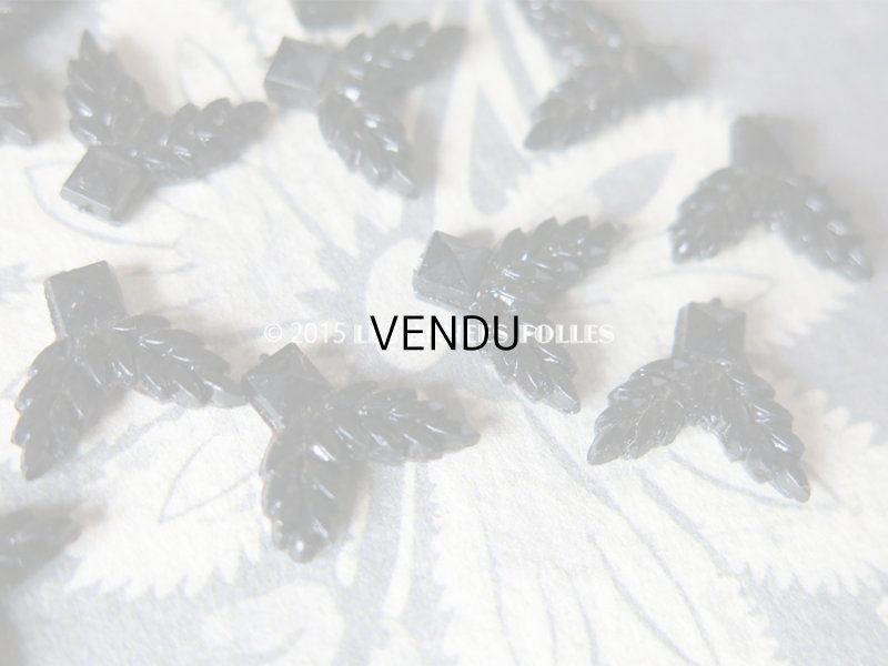 画像5: 1920年代 アンティーク フレンチジェット モチーフ 16ピース 1.2×1.3cm