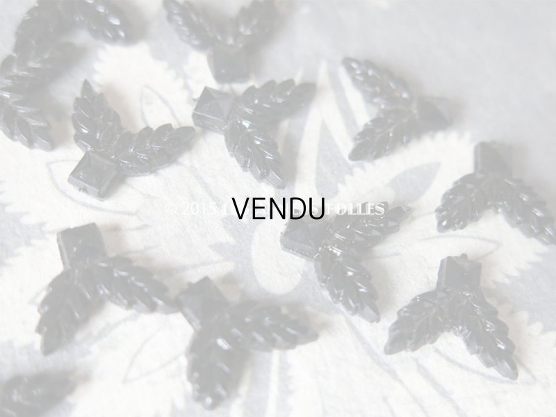 画像6: 1920年代 アンティーク フレンチジェット モチーフ 16ピース 1.2×1.3cm