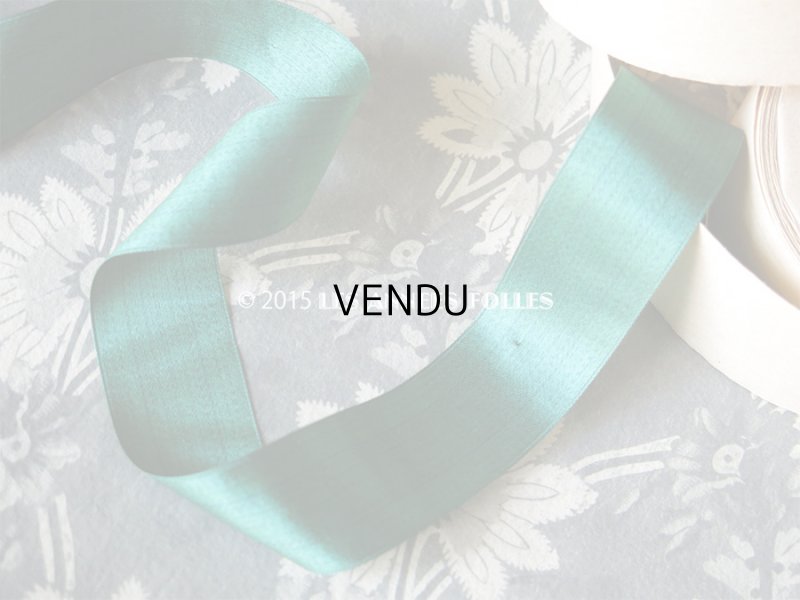 画像5: 1920年代 アンティーク シルク製 サテン リボン ストライプ柄 3.1m SAMARITAINE RUBANS COLORIS 4942